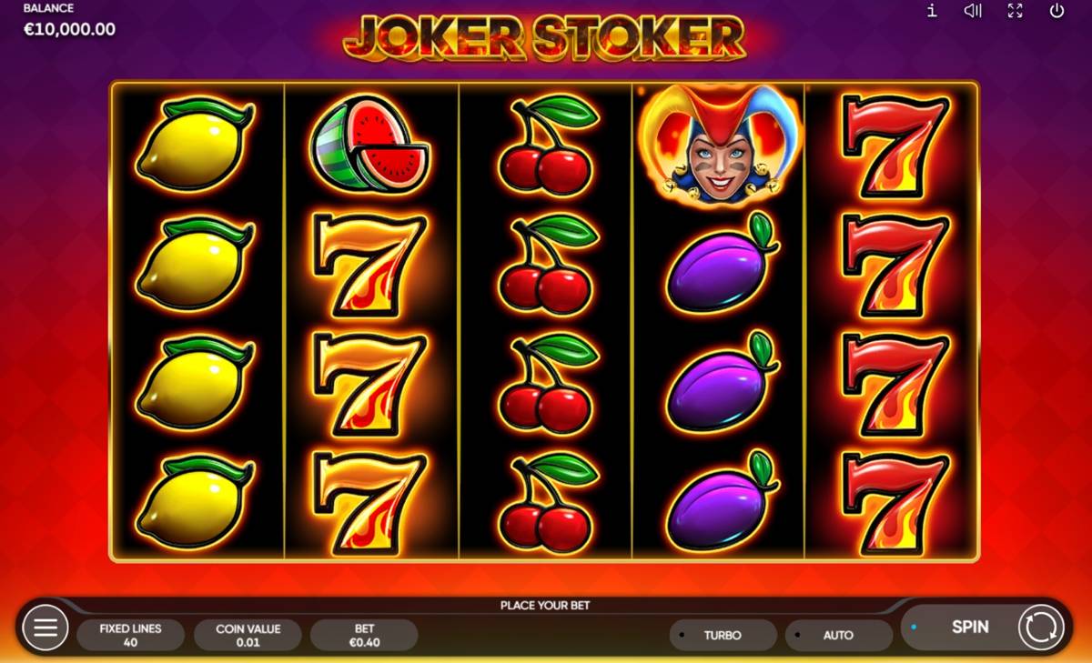 Joker Stoker: image of main menu