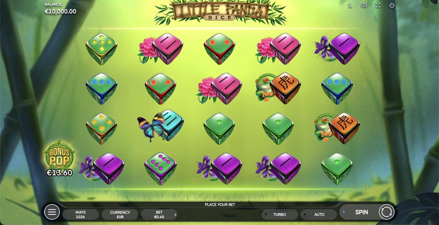 Little Panda Dice: image of main menu