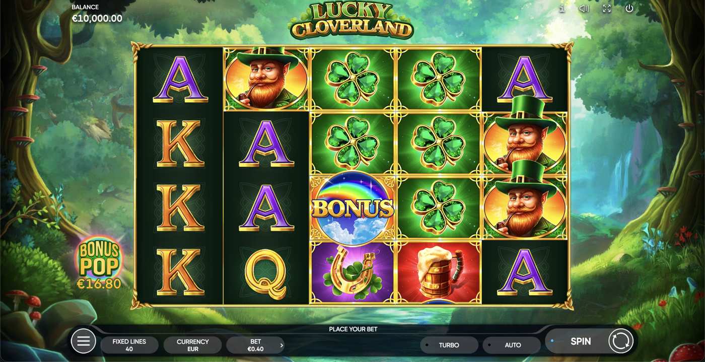 Lucky Cloverland: image of main menu