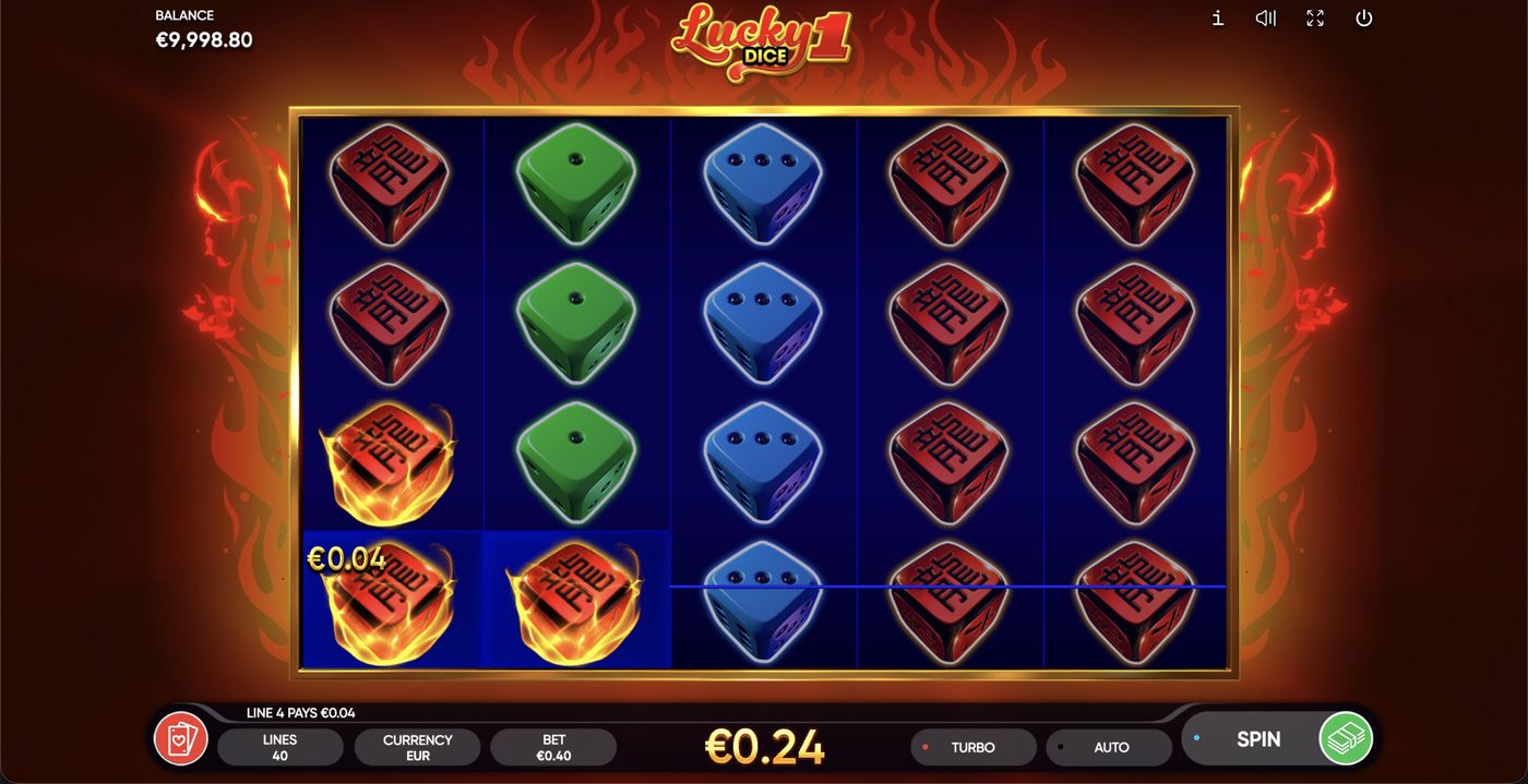 Lucky Dice 1: image of winning