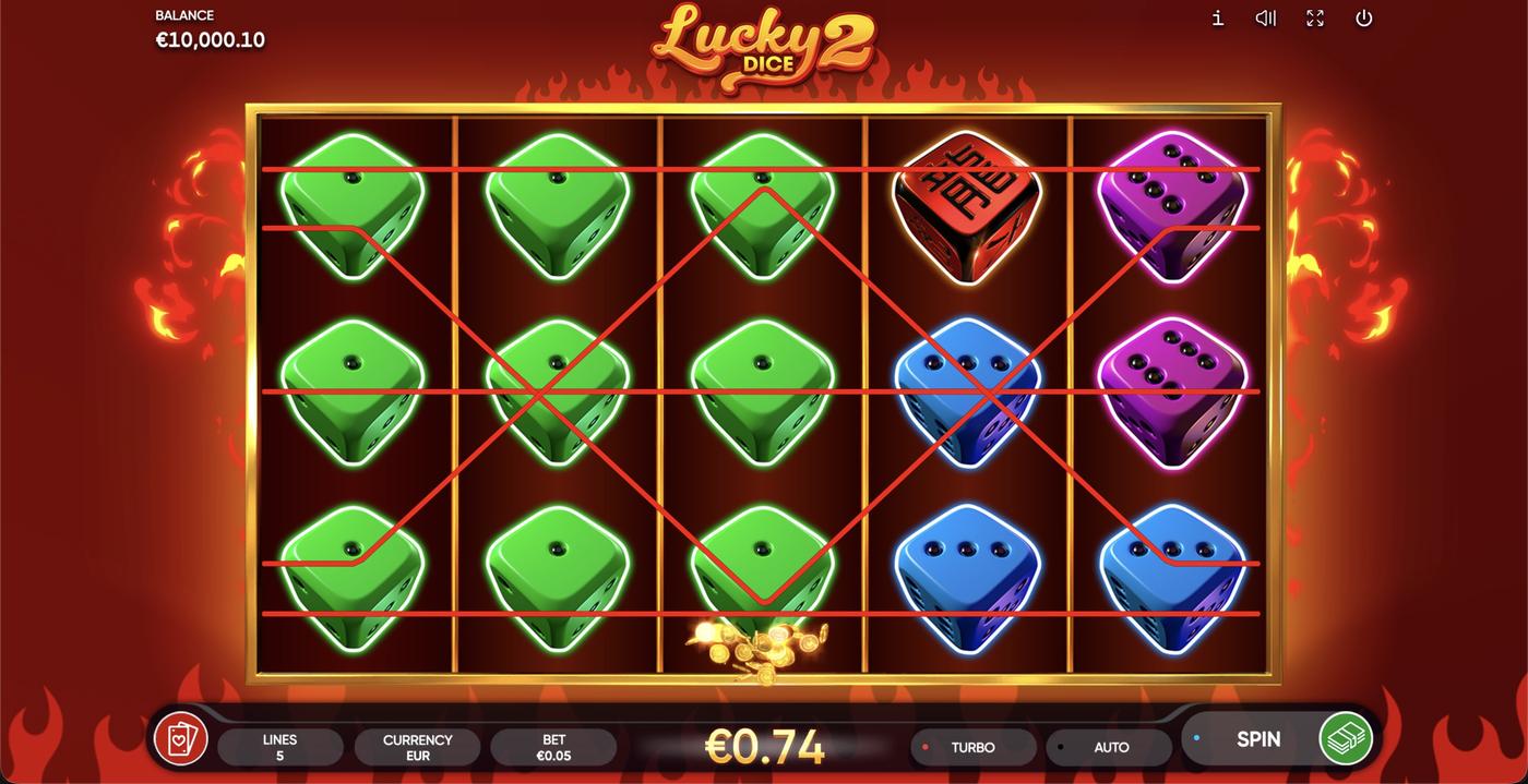Lucky Dice 2: image of winning