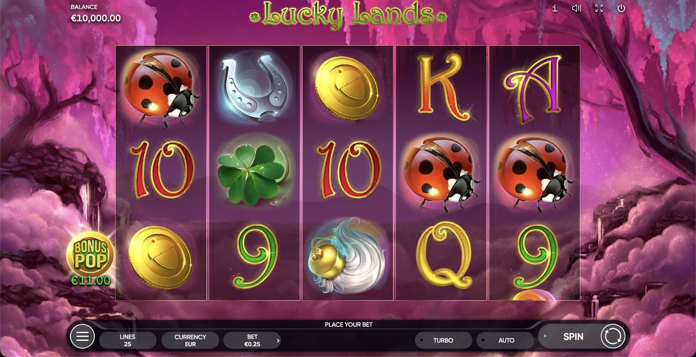 Lucky Lands: image of main menu