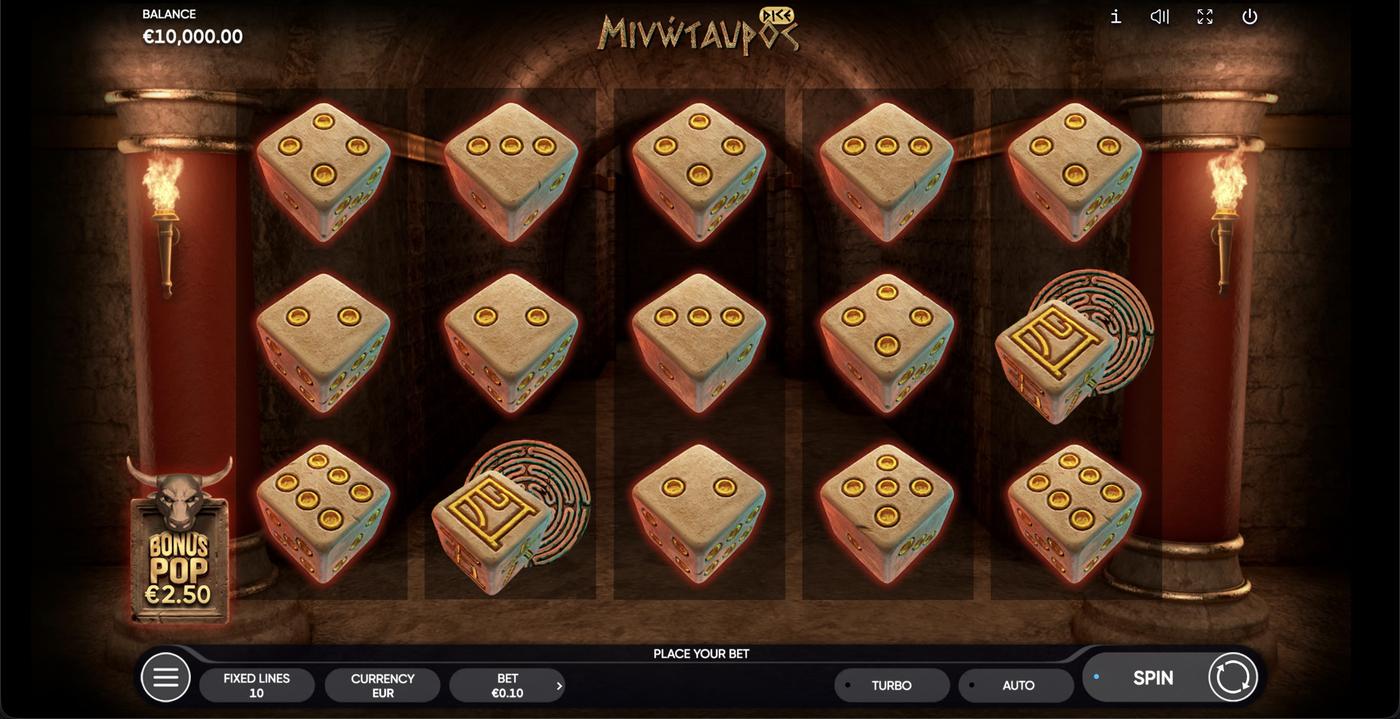 Minotauros Dice: image of main menu