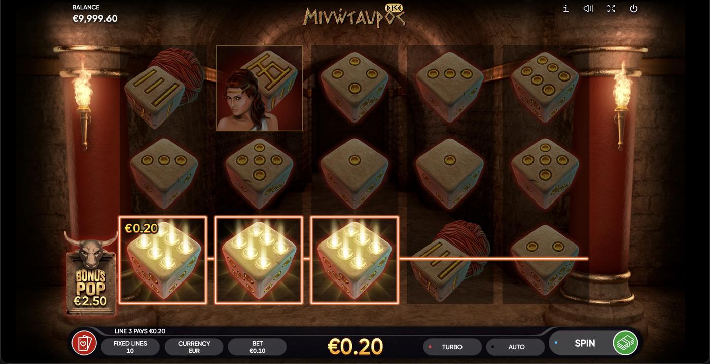 Minotauros Dice: image of winning