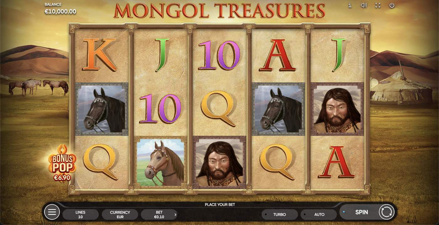 Mongol Treasures: image of main menu