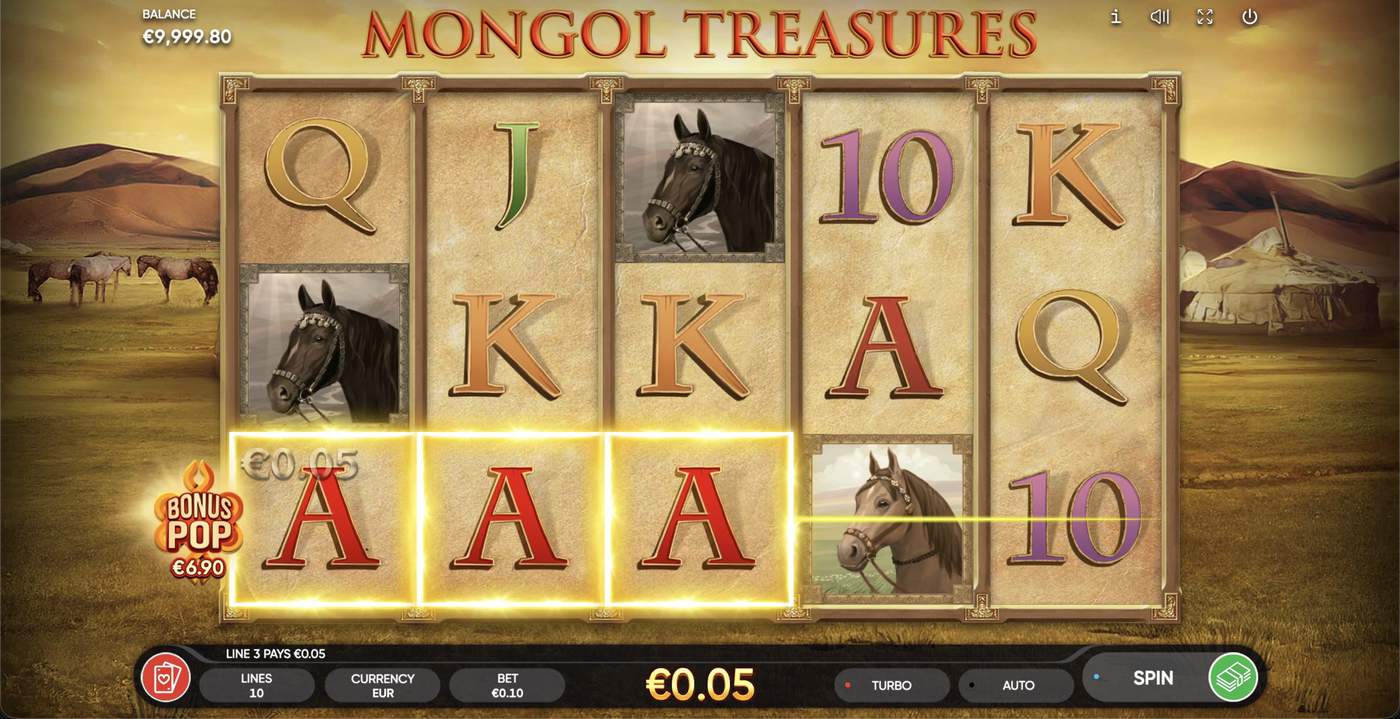Mongol Treasures: image of winning