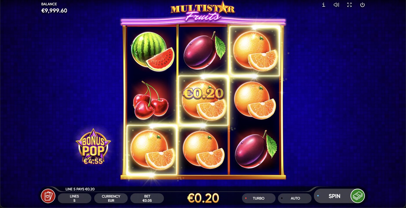 Multistar Fruits: image of winning