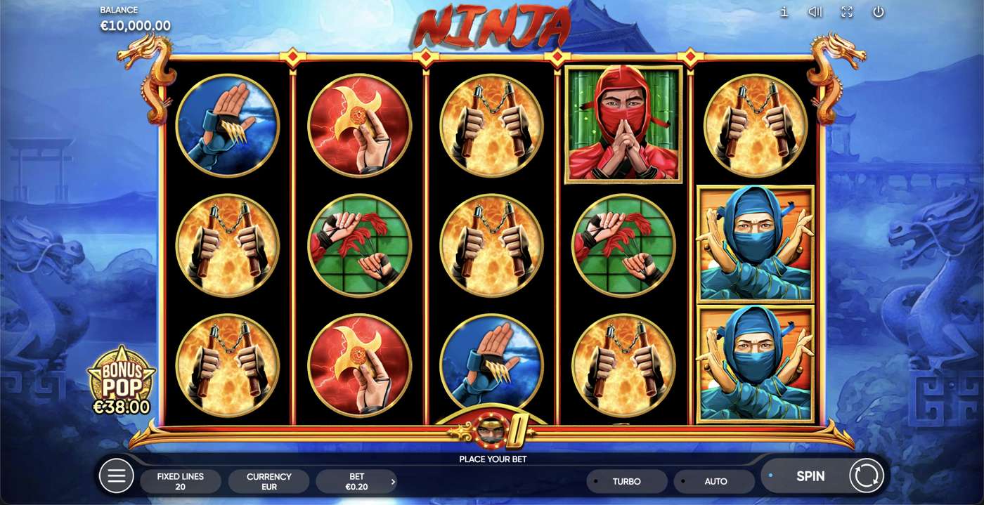 Ninja: image of main menu