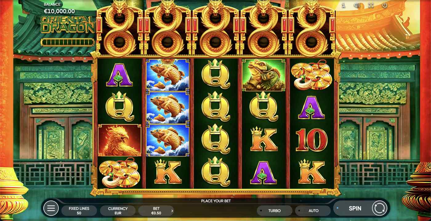 Oriental Dragon: image of main menu