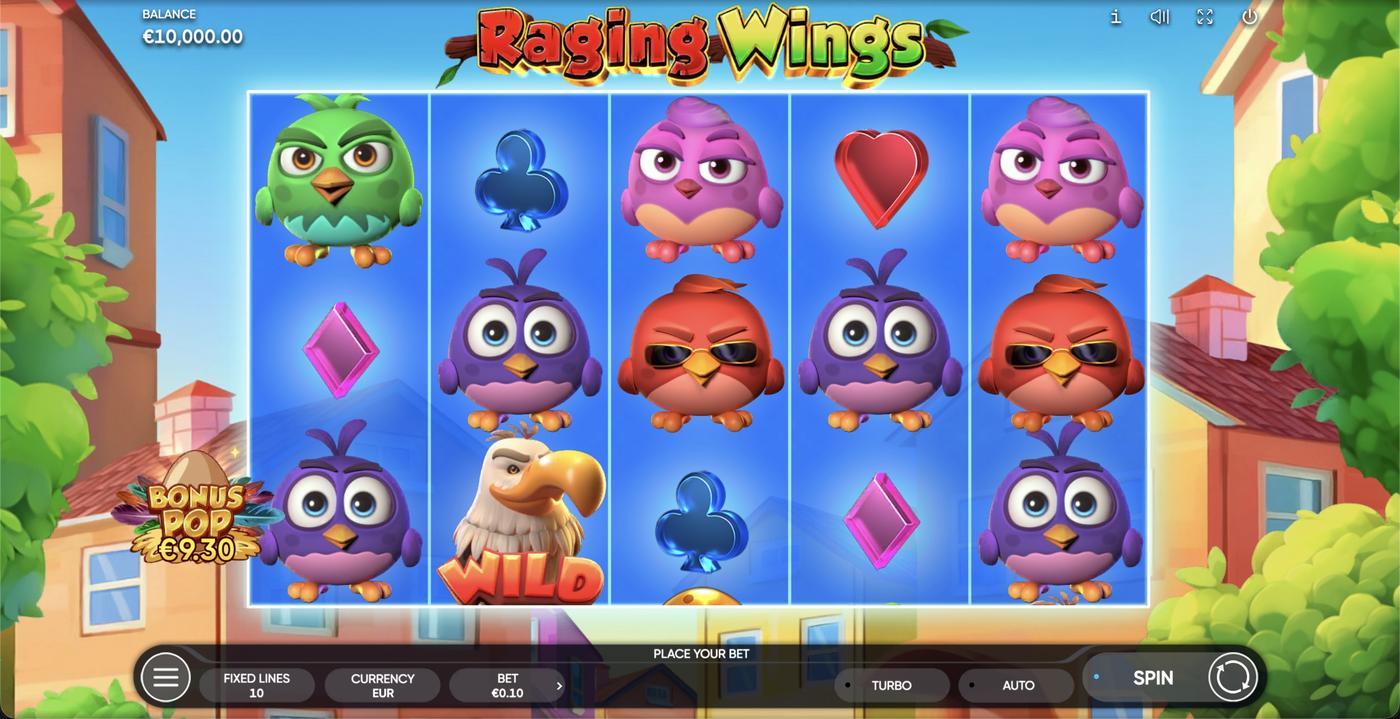 Raging Wings: image of main menu