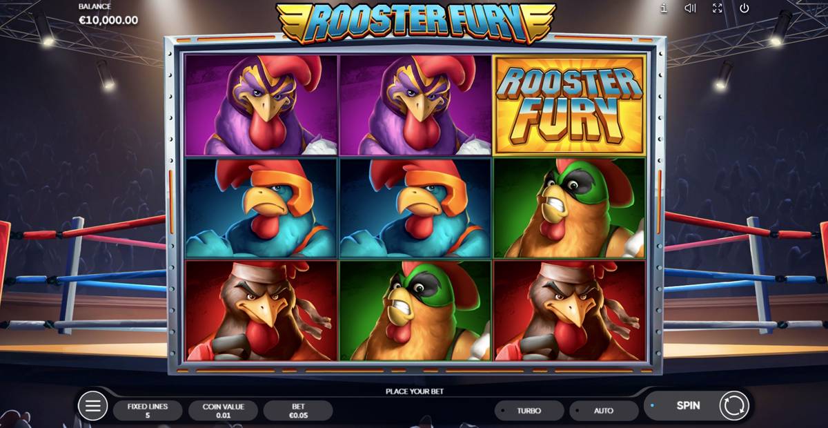 Rooster Fury: image of main menu