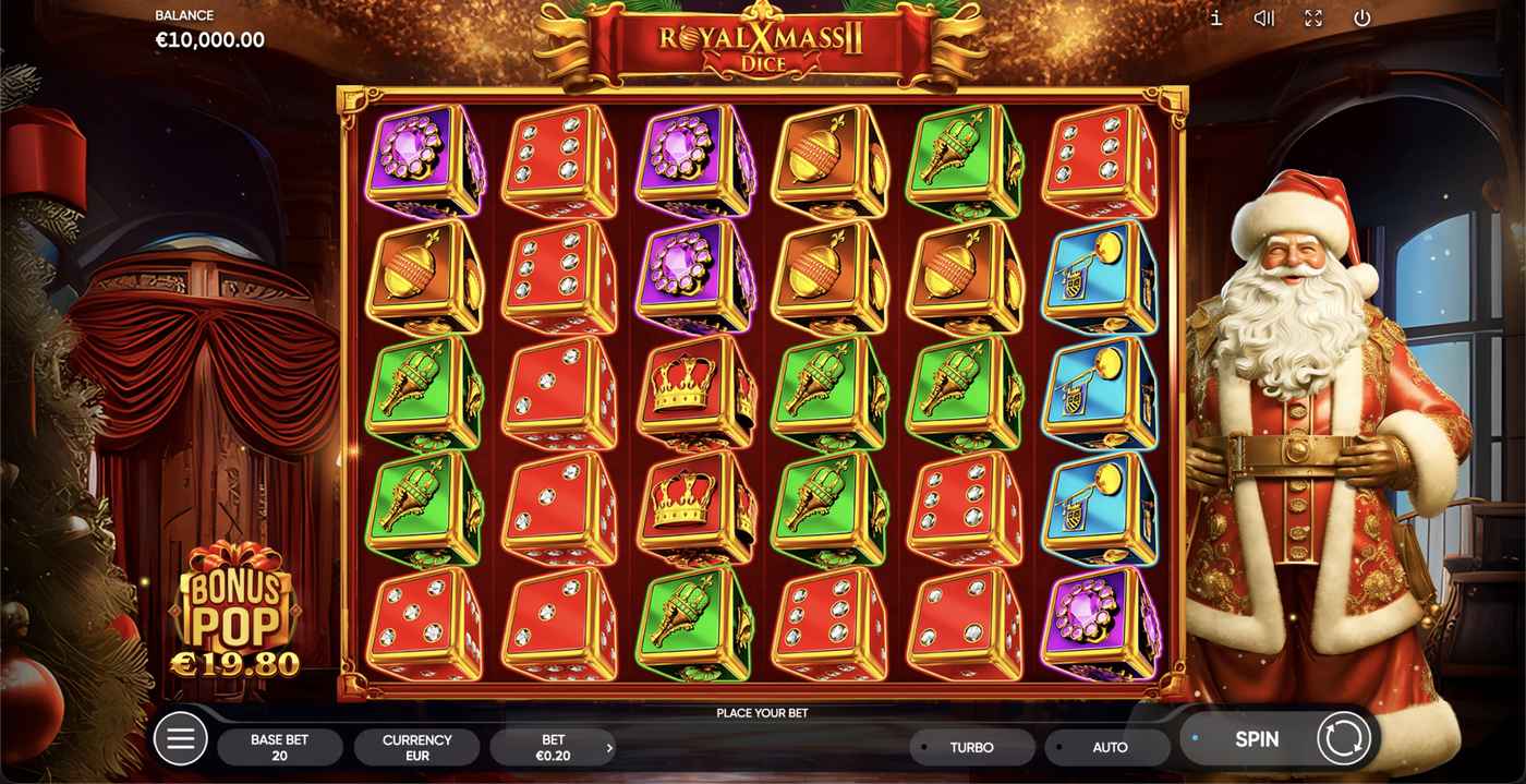 Royal Xmass 2 Dice: image of main menu
