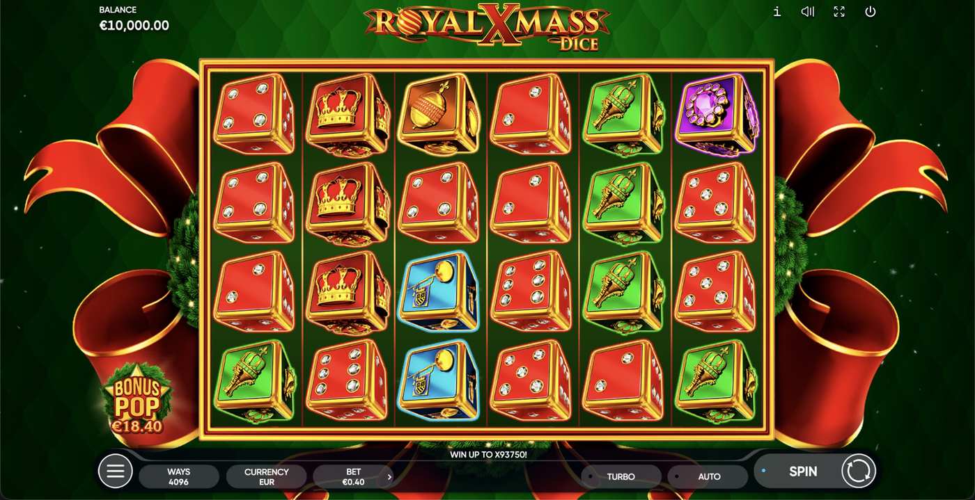 Royal Xmass Dice: image of main menu