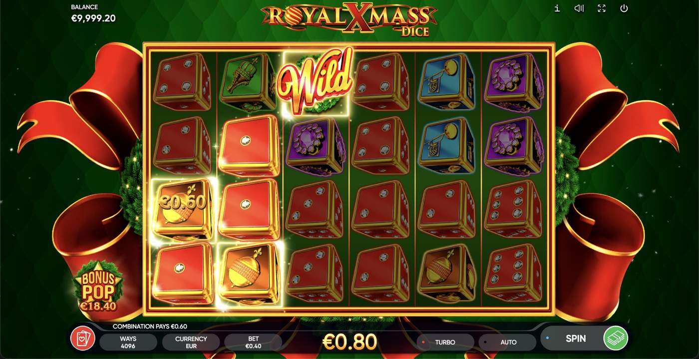 Royal Xmass Dice: image of winning