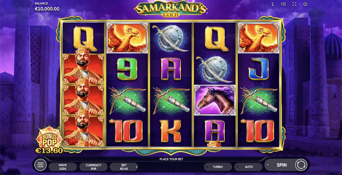 Samarkand's Gold: image of main menu