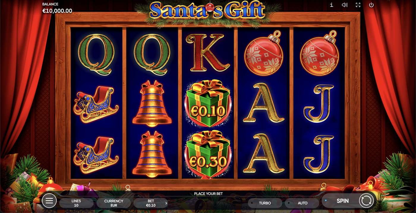 Santa's Gift: image of main menu
