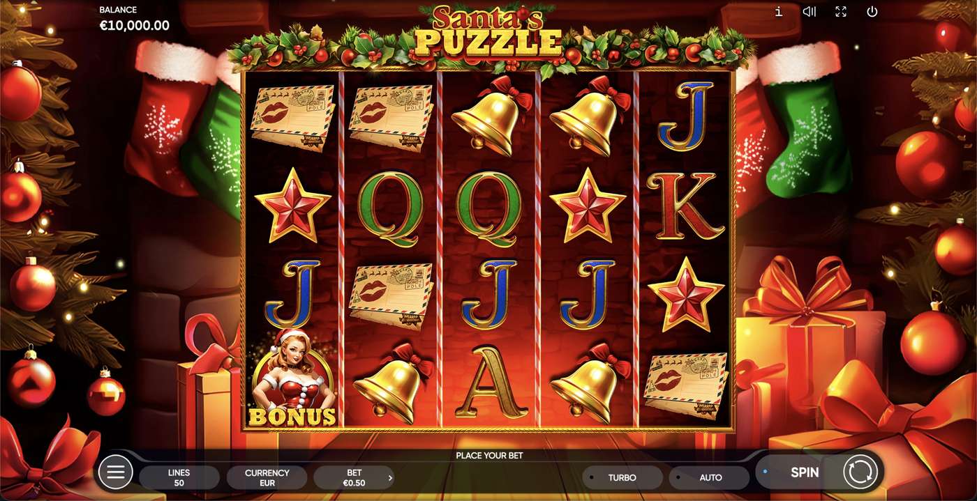 Santa's Puzzle: image of main menu