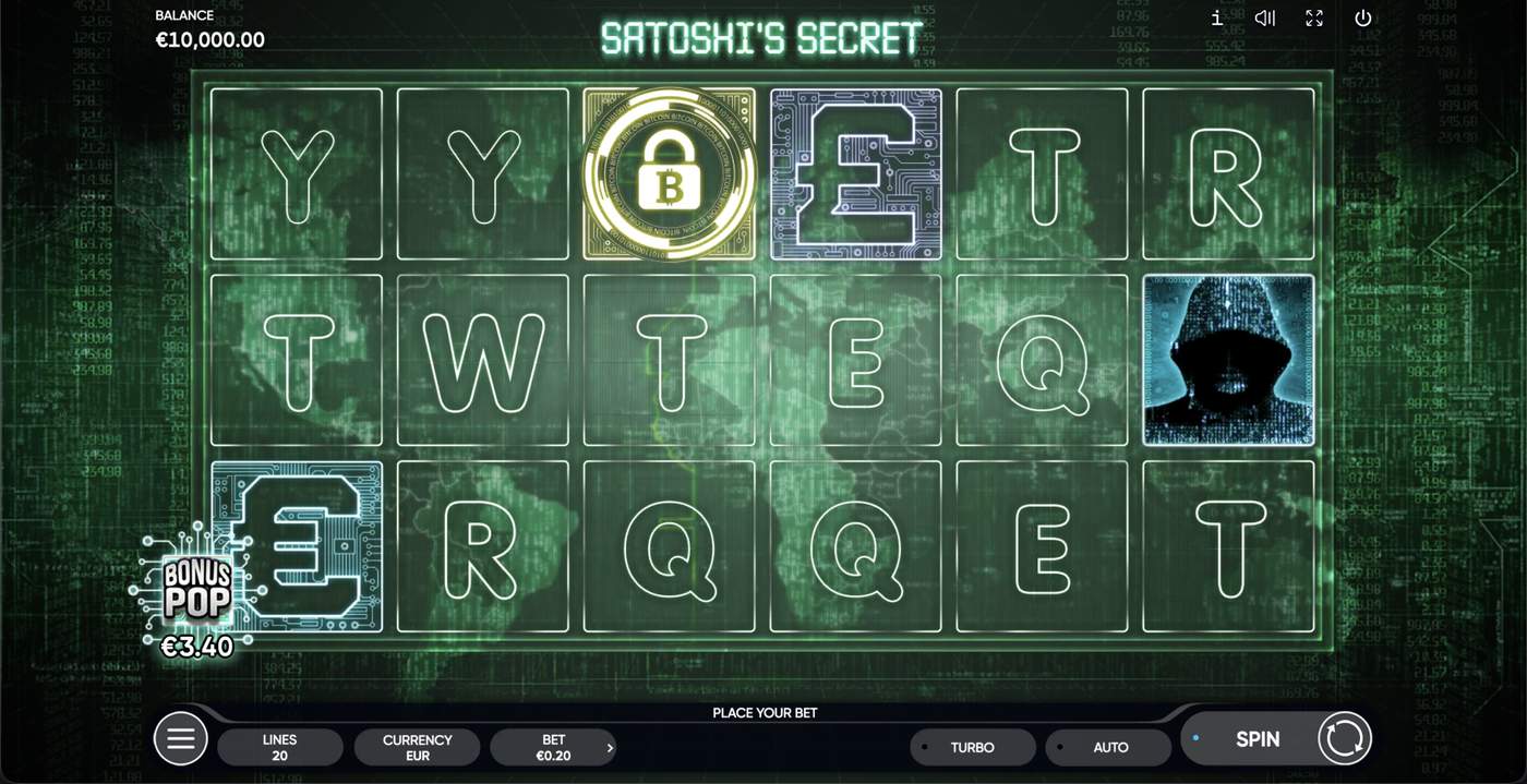 Satoshi's Secret: image of main menu