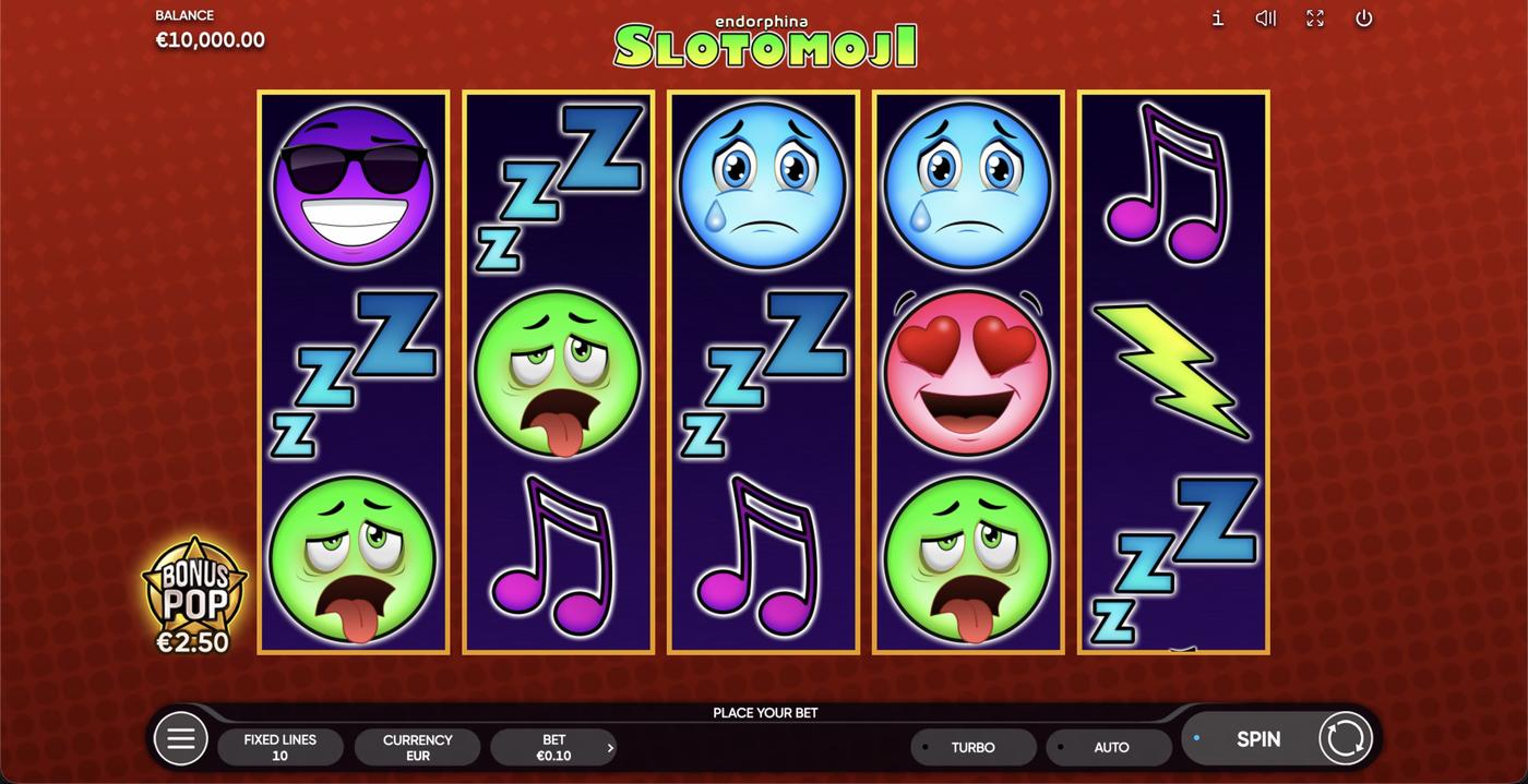 Slotomoji: image of main menu