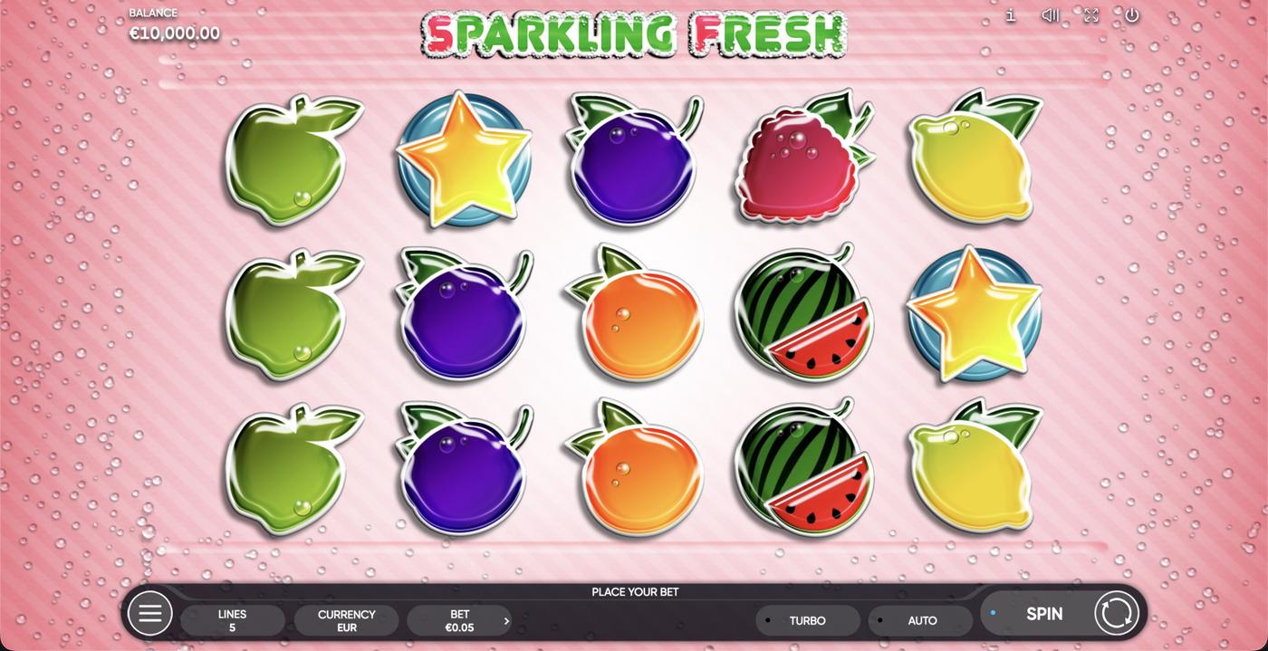 Sparkling Fresh: image of main menu