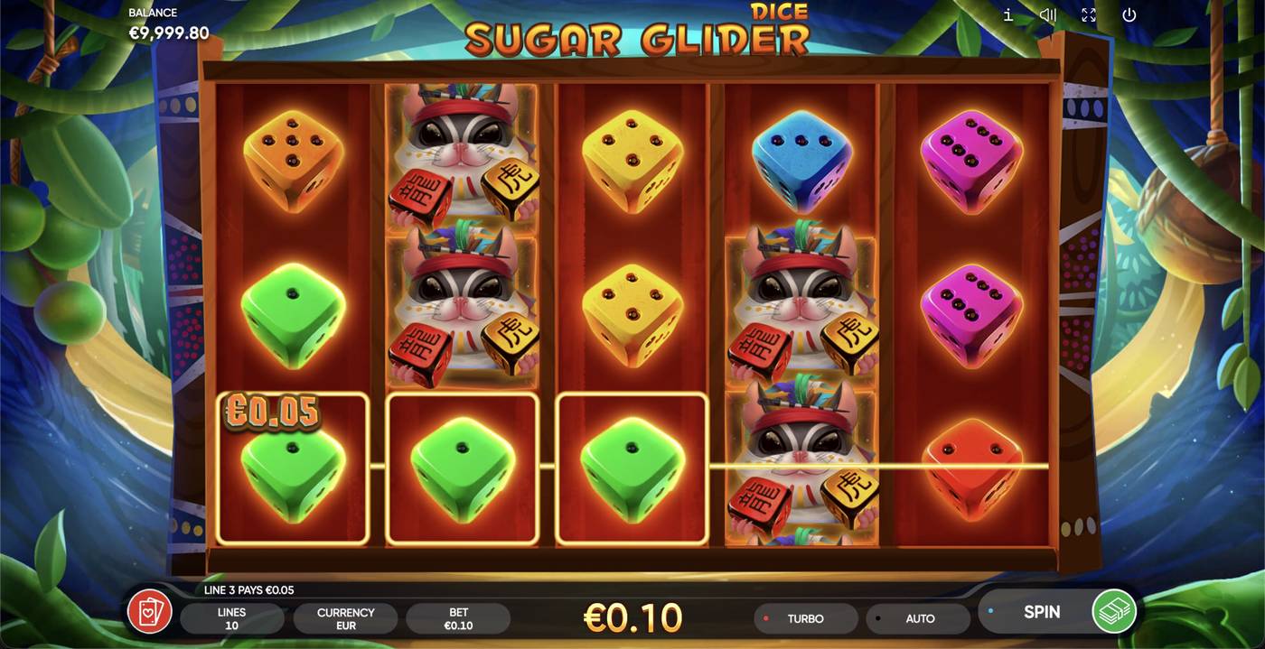 Sugar Glider Dice: image of winning