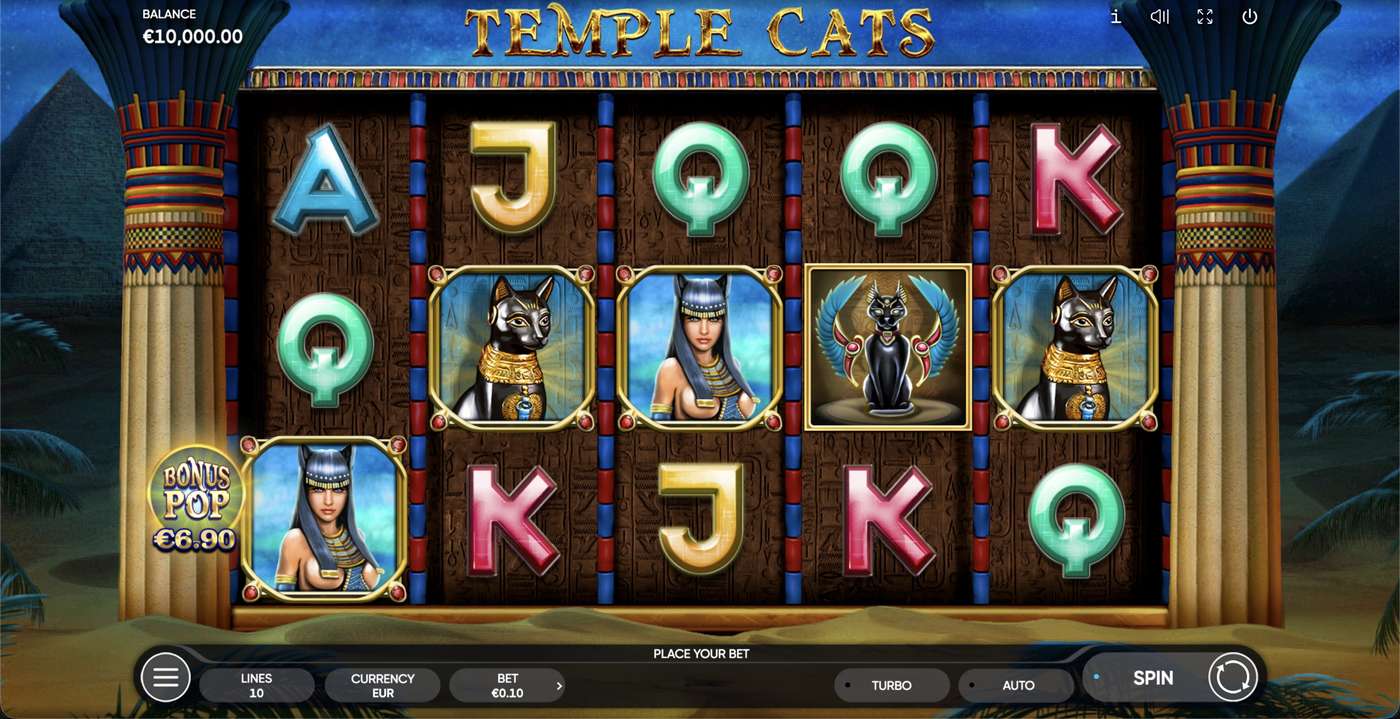 Temple Cats: image of main menu