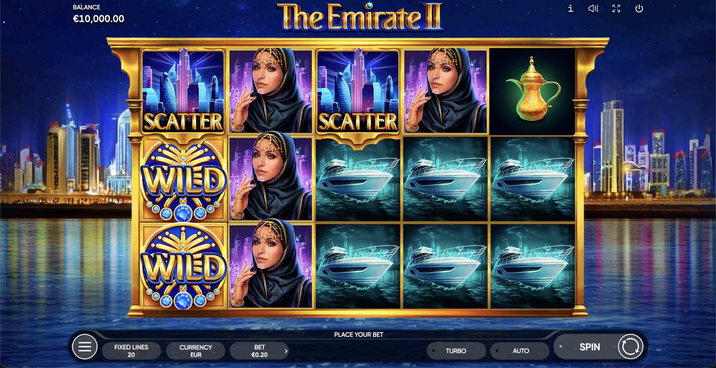 The Emirate II: image of main menu