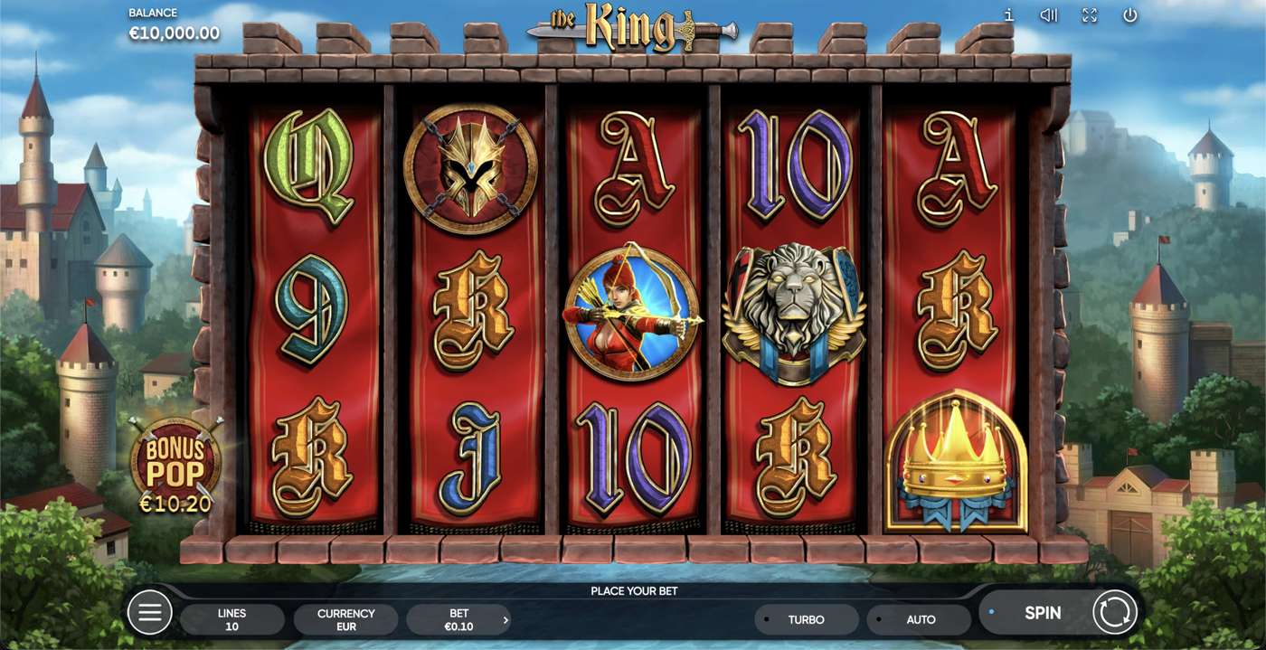 The King: image of main menu