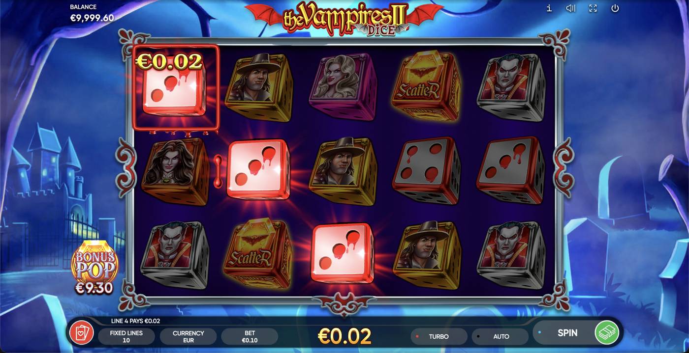 The Vampires II Dice: image of winning