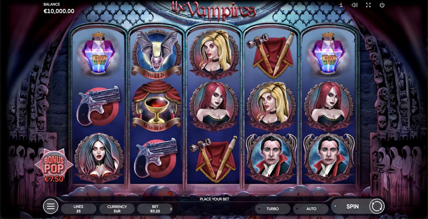The Vampires: image of main menu