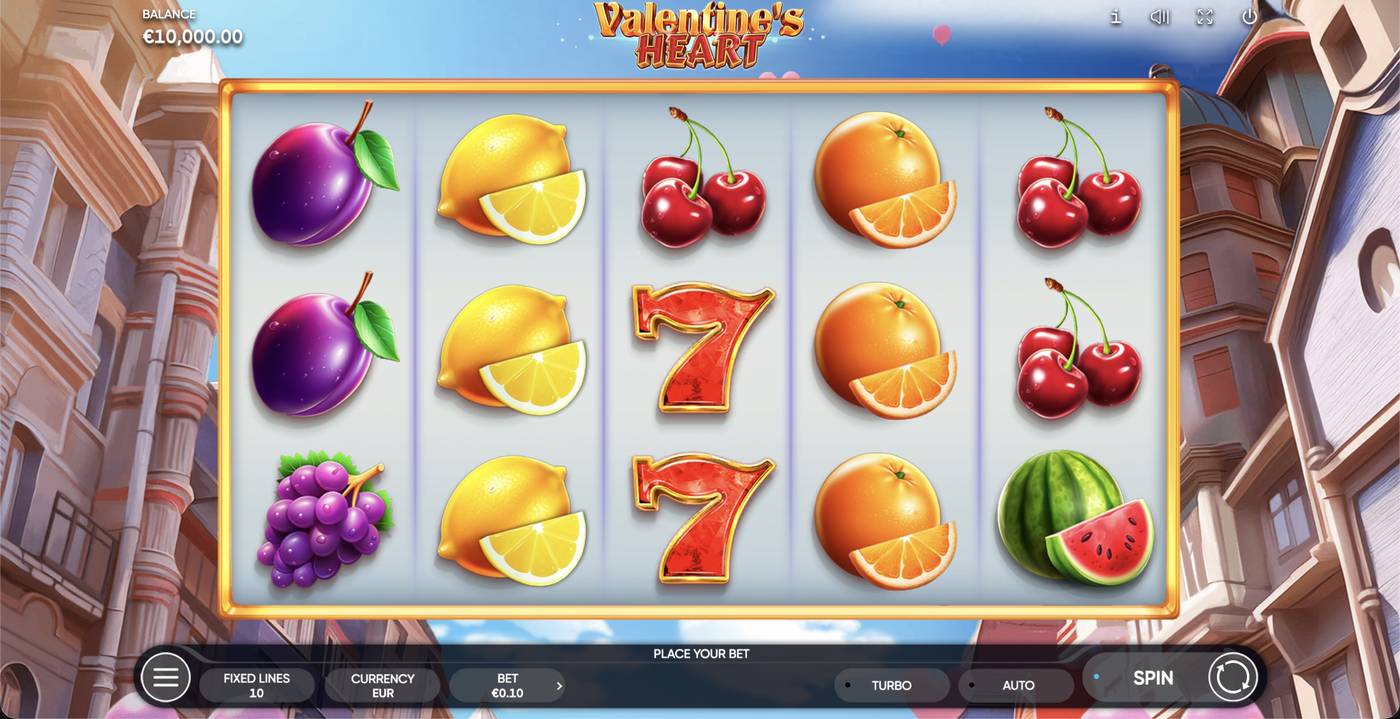 Valentine's Heart: image of main menu