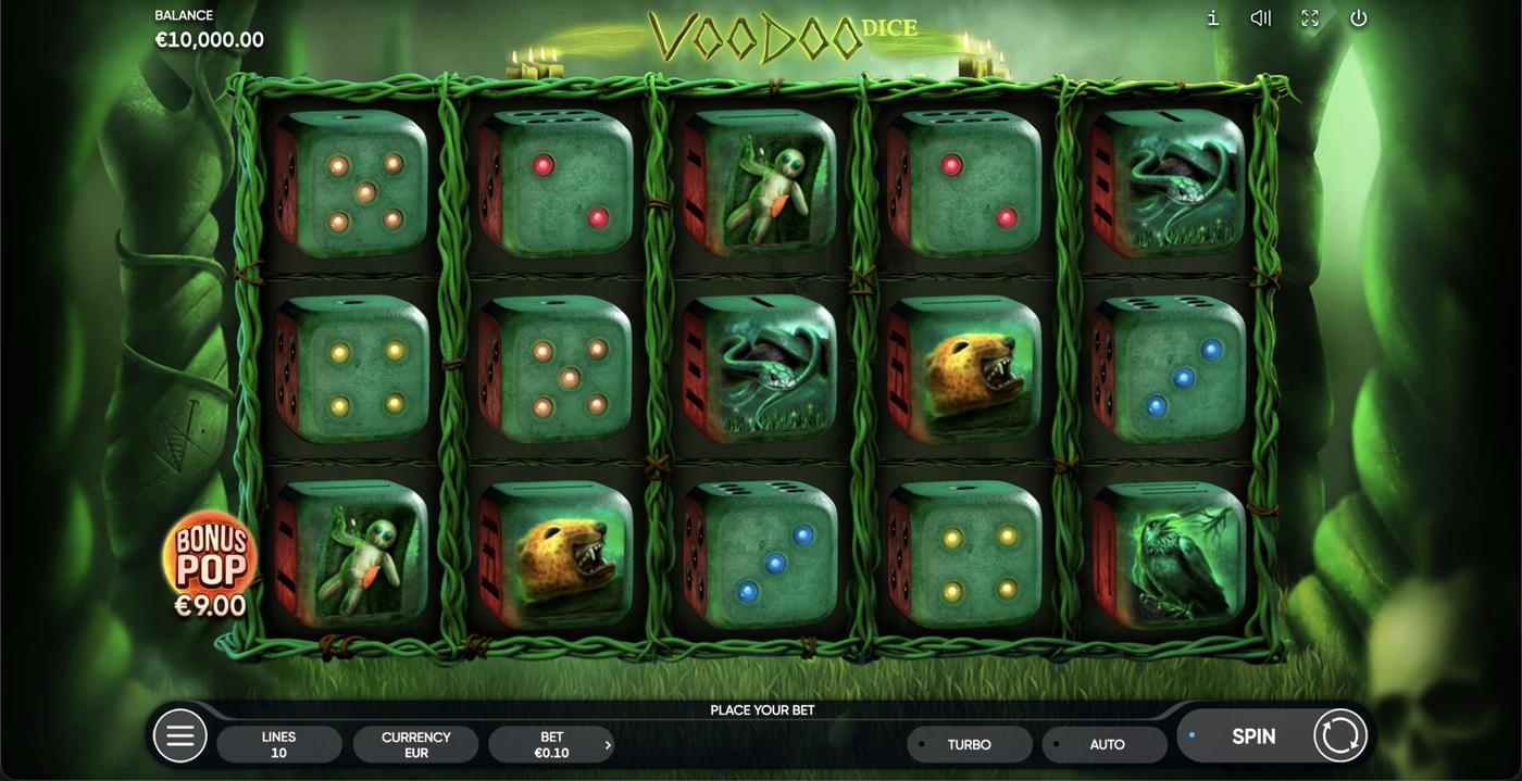 Voodoo Dice: image of main menu