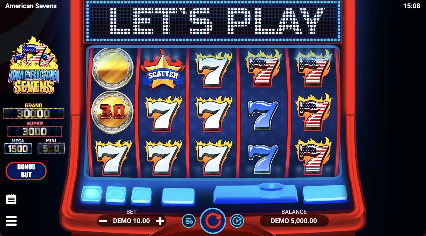 American Sevens: image of main menu