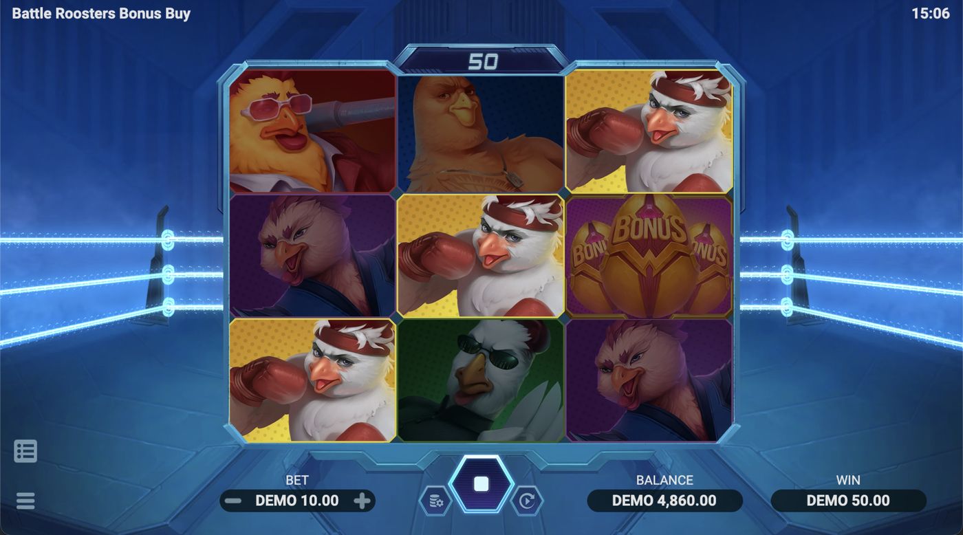 Battle Roosters Bonus Buy: image of winning