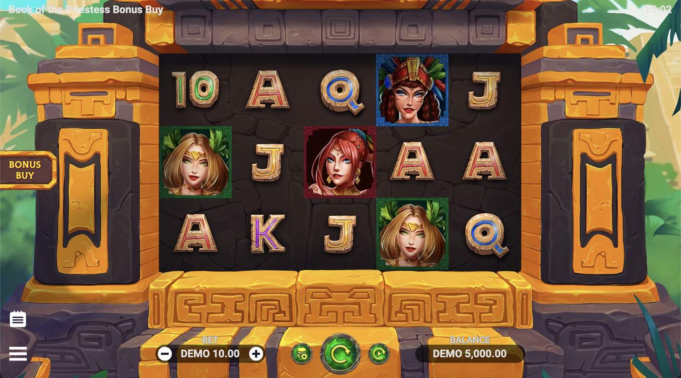 Book of the Priestess Bonus Buy: image of main menu