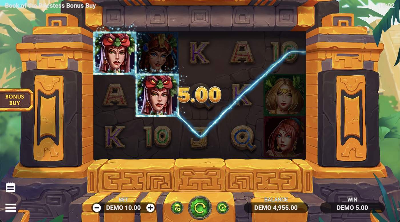 Book of the Priestess Bonus Buy: image of winning