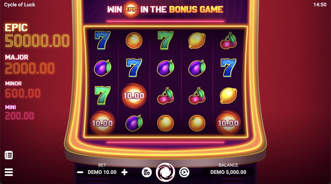 Cycle of Luck: image of main menu