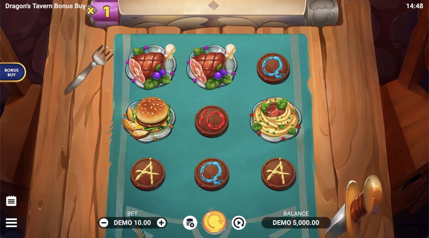 Dragon’s Tavern Bonus Buy: image of main menu