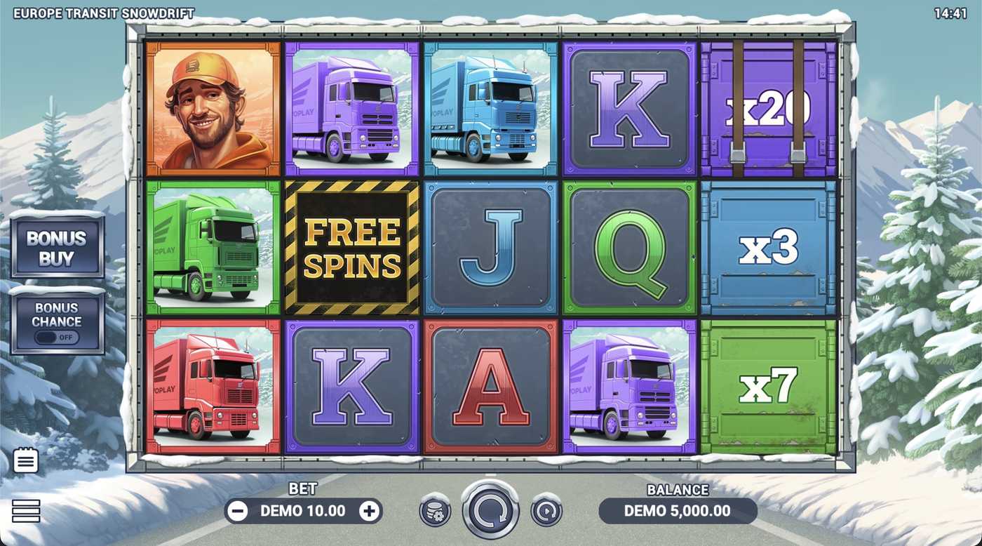 Europe Transit Snowdrift: image of main menu