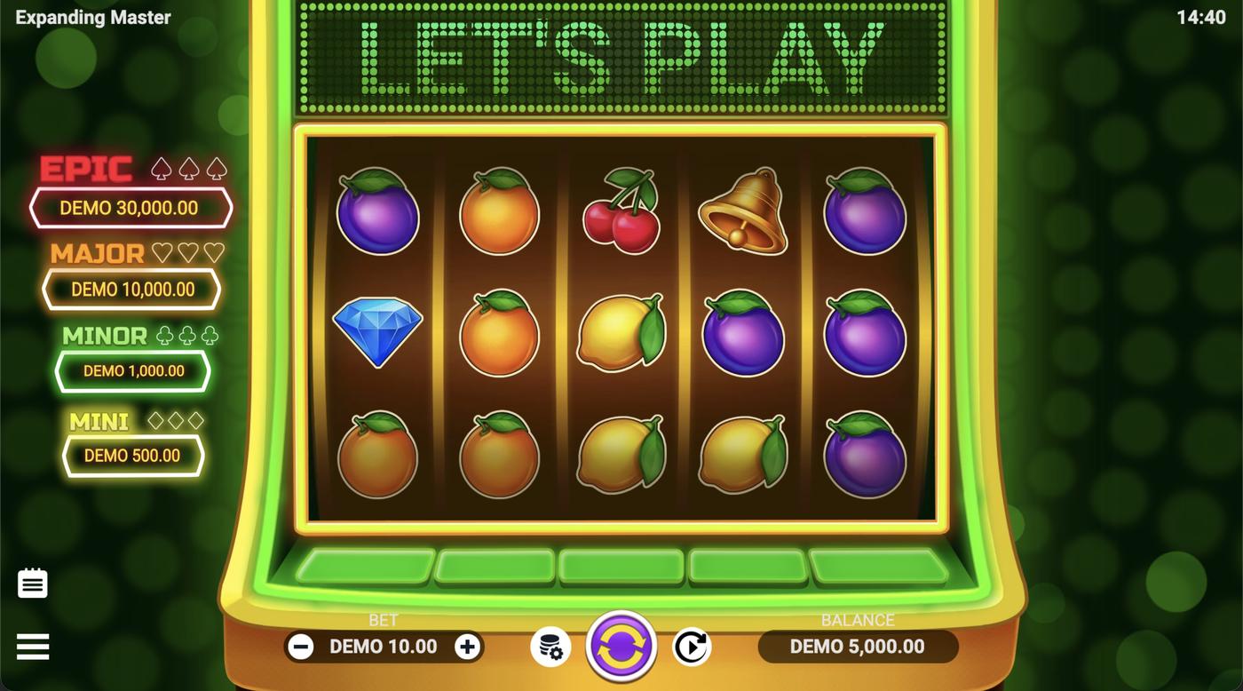 Expanding Master: image of main menu
