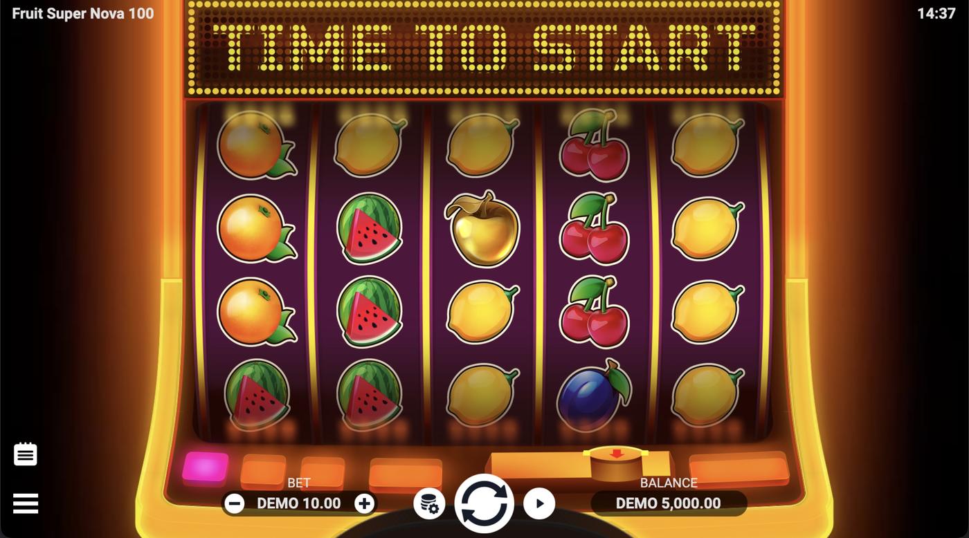 Fruit Super Nova 100: image of main menu
