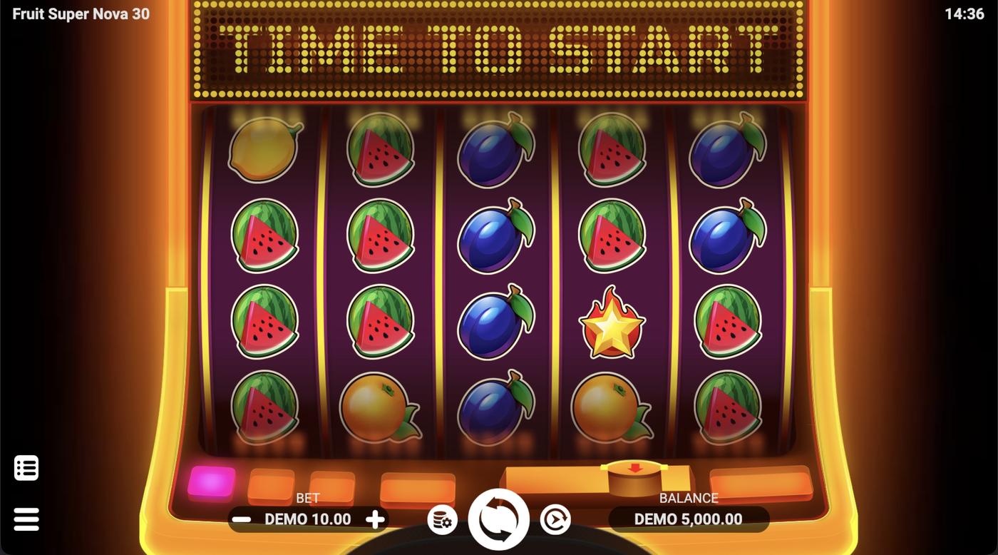 Fruit Super Nova 30: image of main menu