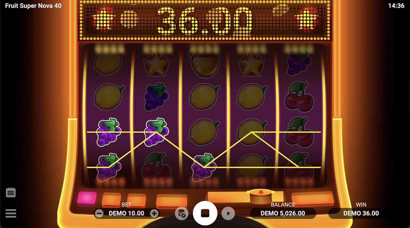 Fruit Super Nova 40: image of winning