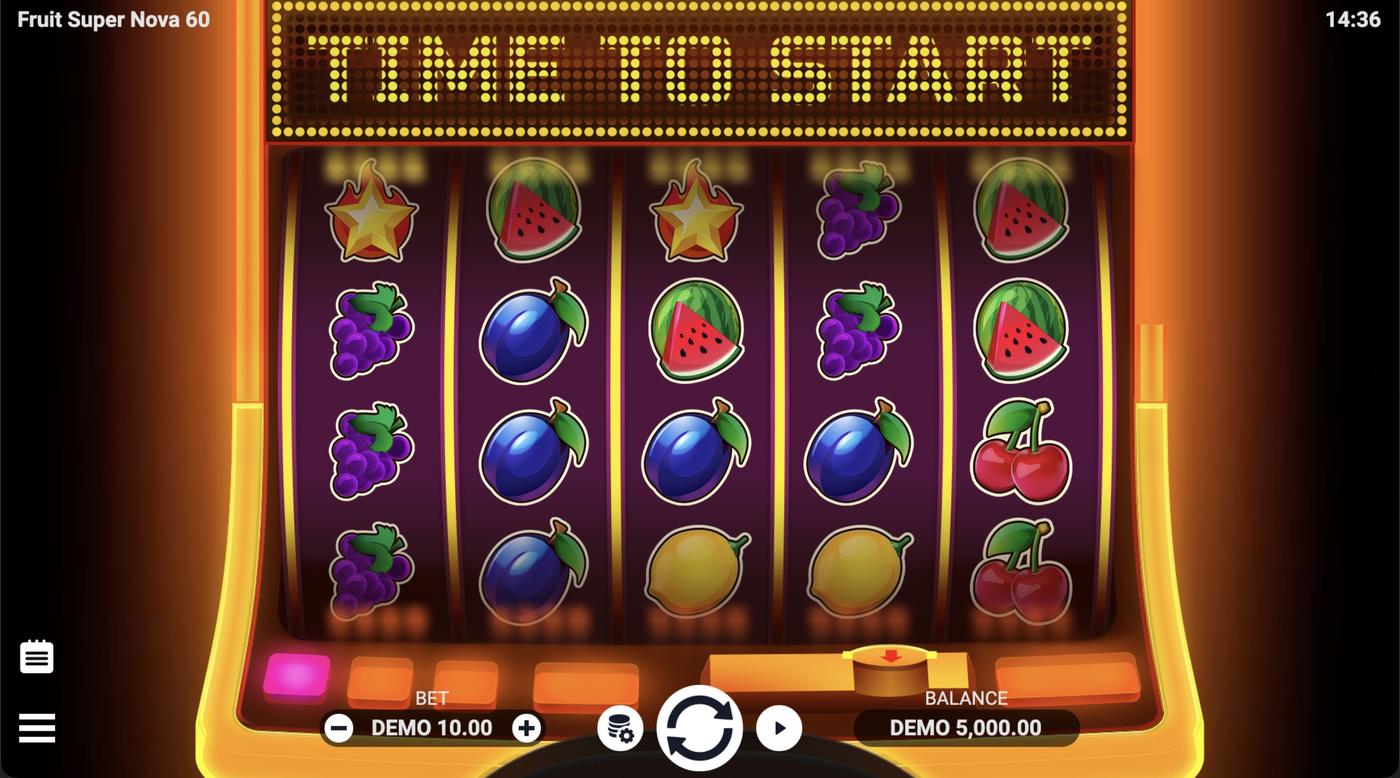 Fruit Super Nova 60: image of main menu