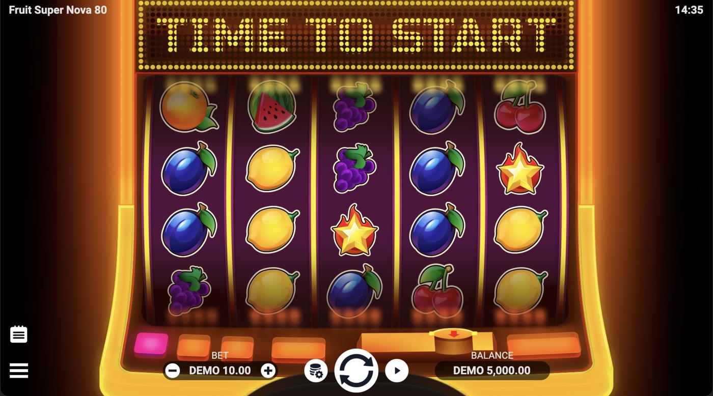 Fruit Super Nova 80: image of main menu