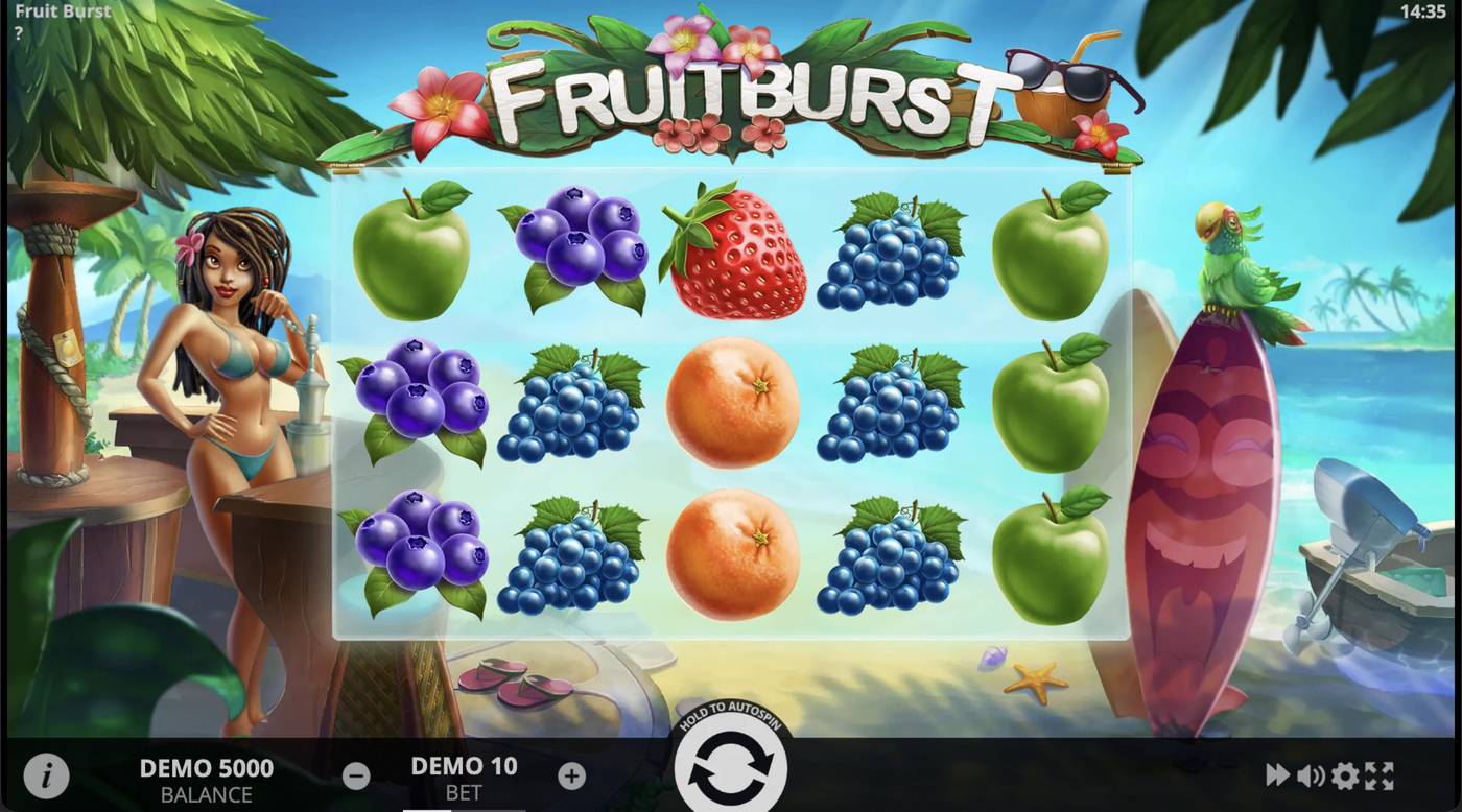 Fruitburst: image of main menu