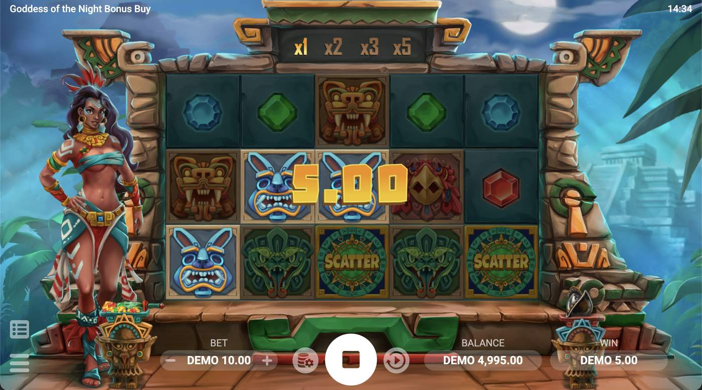 Goddess of the Night Bonus Buy: image of winning
