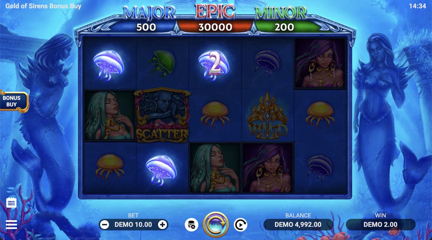 Gold of Sirens Bonus Buy: image of winning