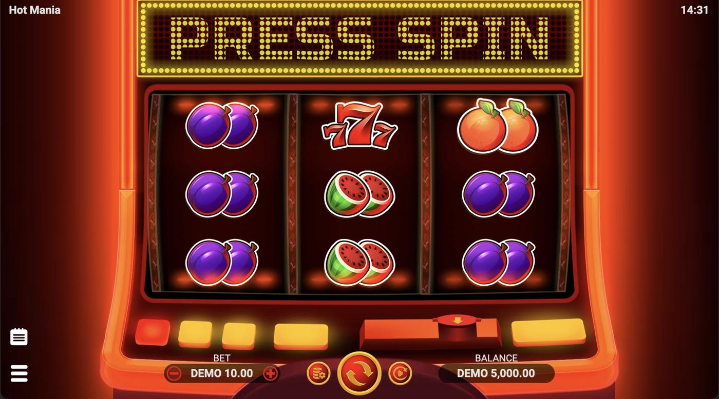 Hot Mania: image of main menu