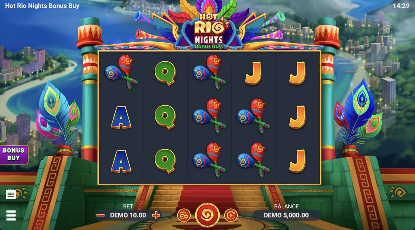 Hot Rio Nights Bonus Buy: image of main menu